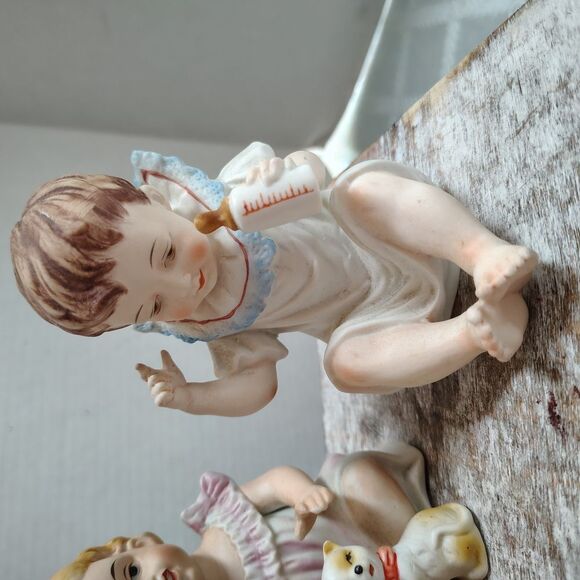 Adorable Vintage Lefton Piano Babies Porcelain Figurines Set Of 3. C8 - Picture 3 of 5